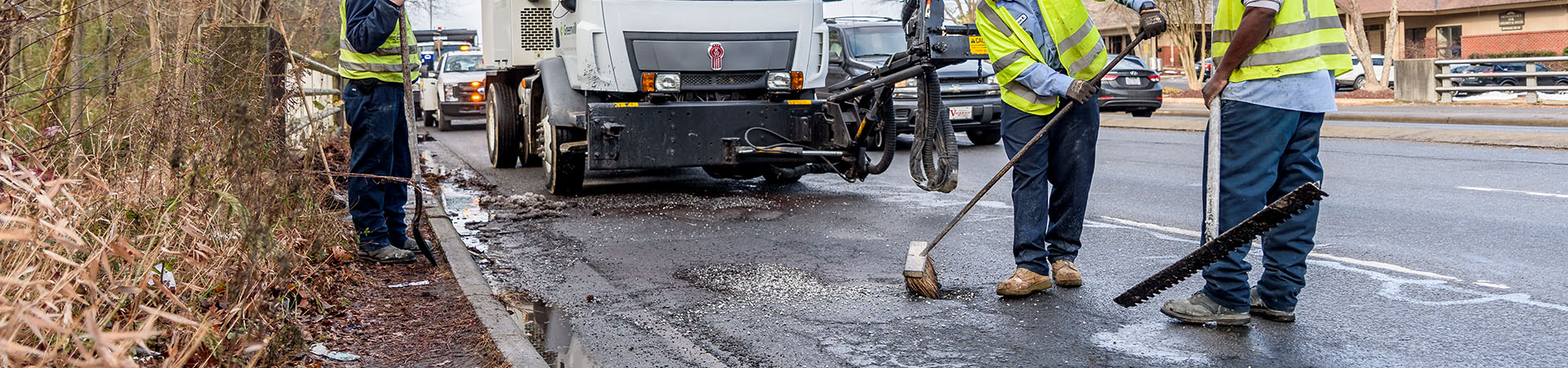Street repair of a pothole