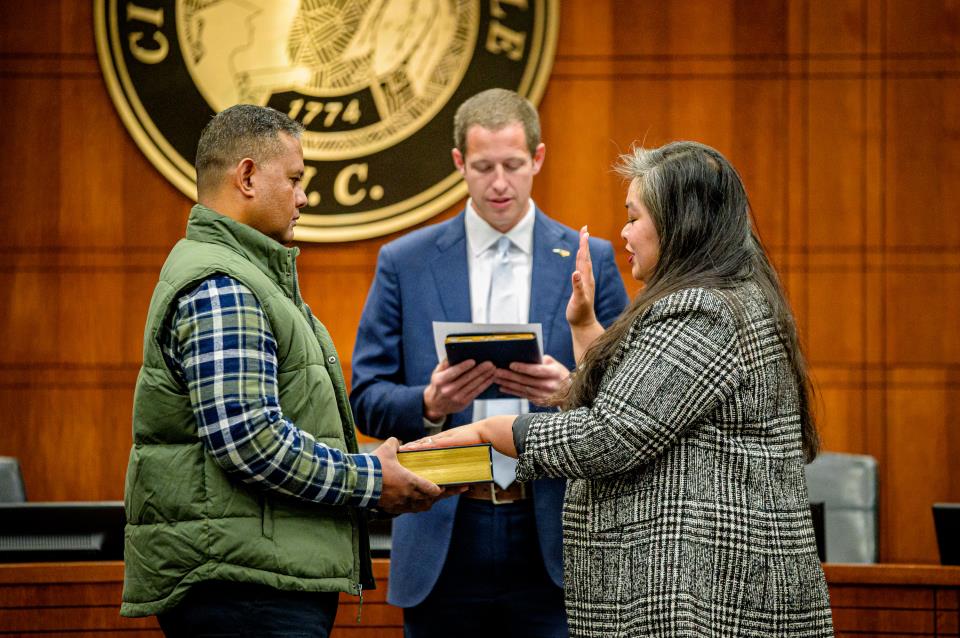 Valerie swearing in