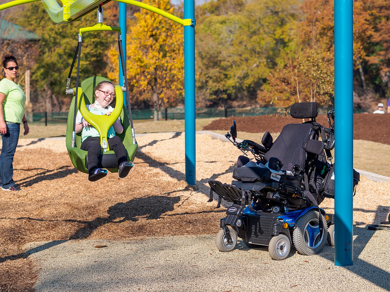 ADA zip line at Town Common