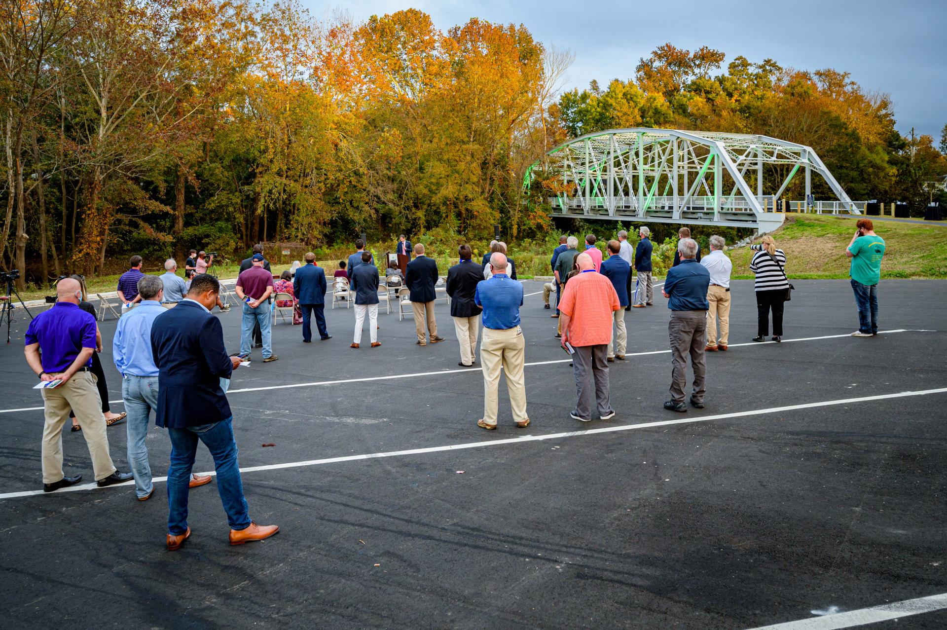 Town Creek Culvert ribbon cutting crowd