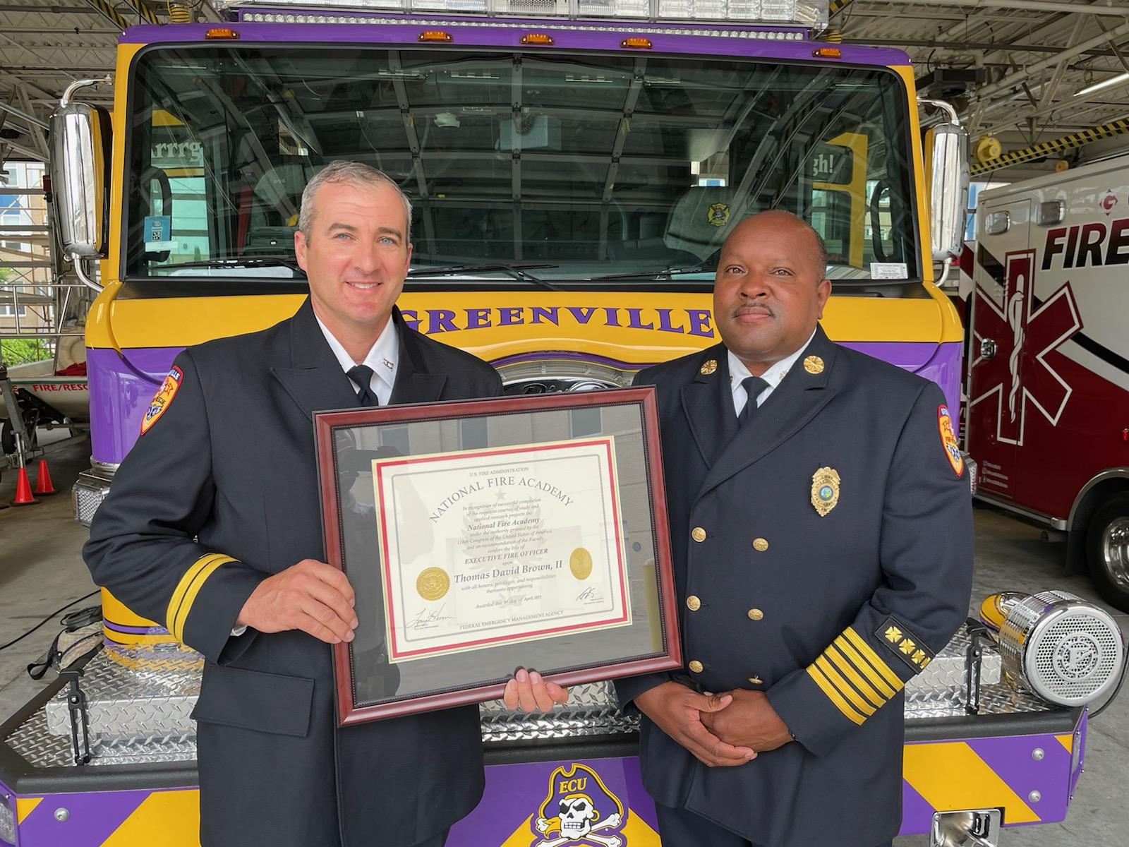 Thomas David Brown with Chief Griffin