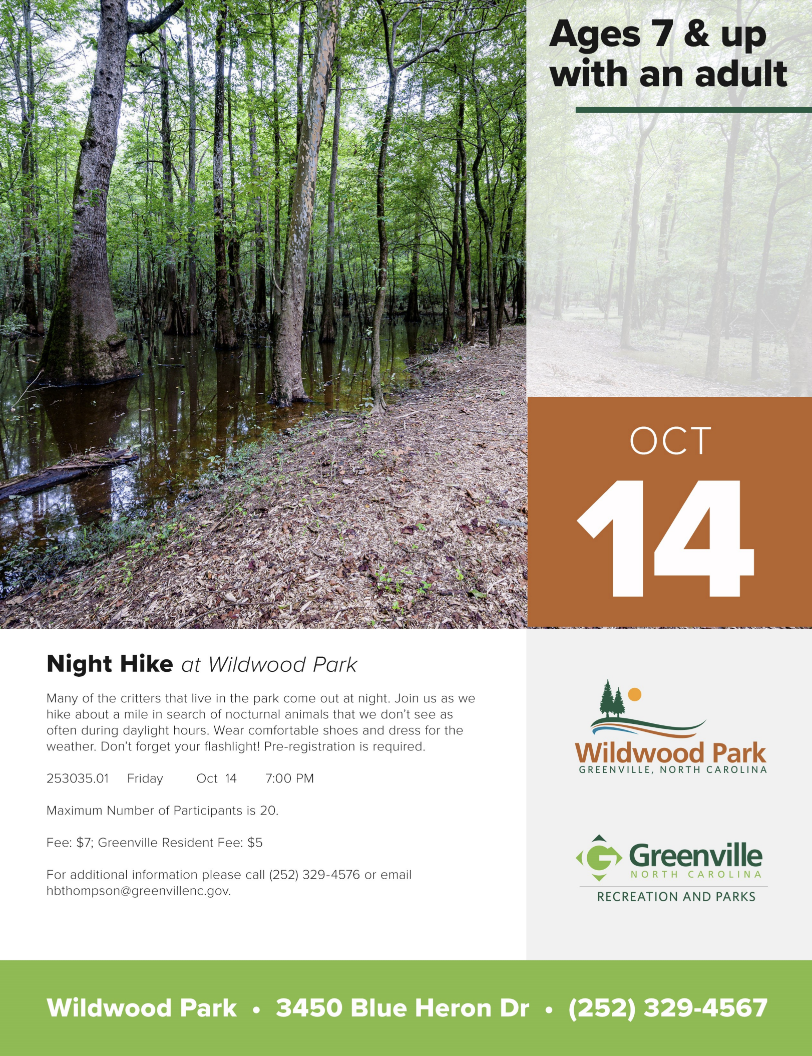 Night hike flyer