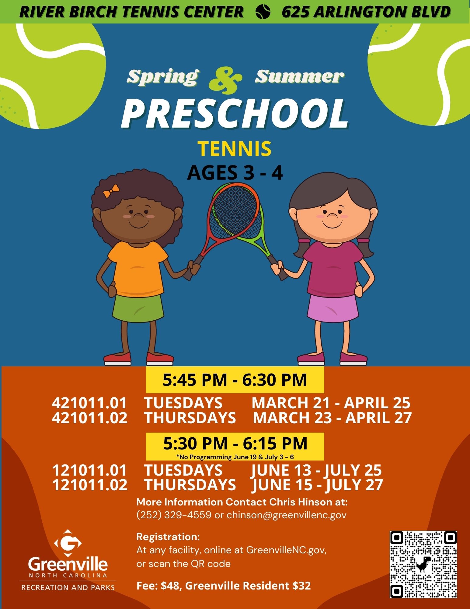 2023 SpringSummer Preschool Tennis