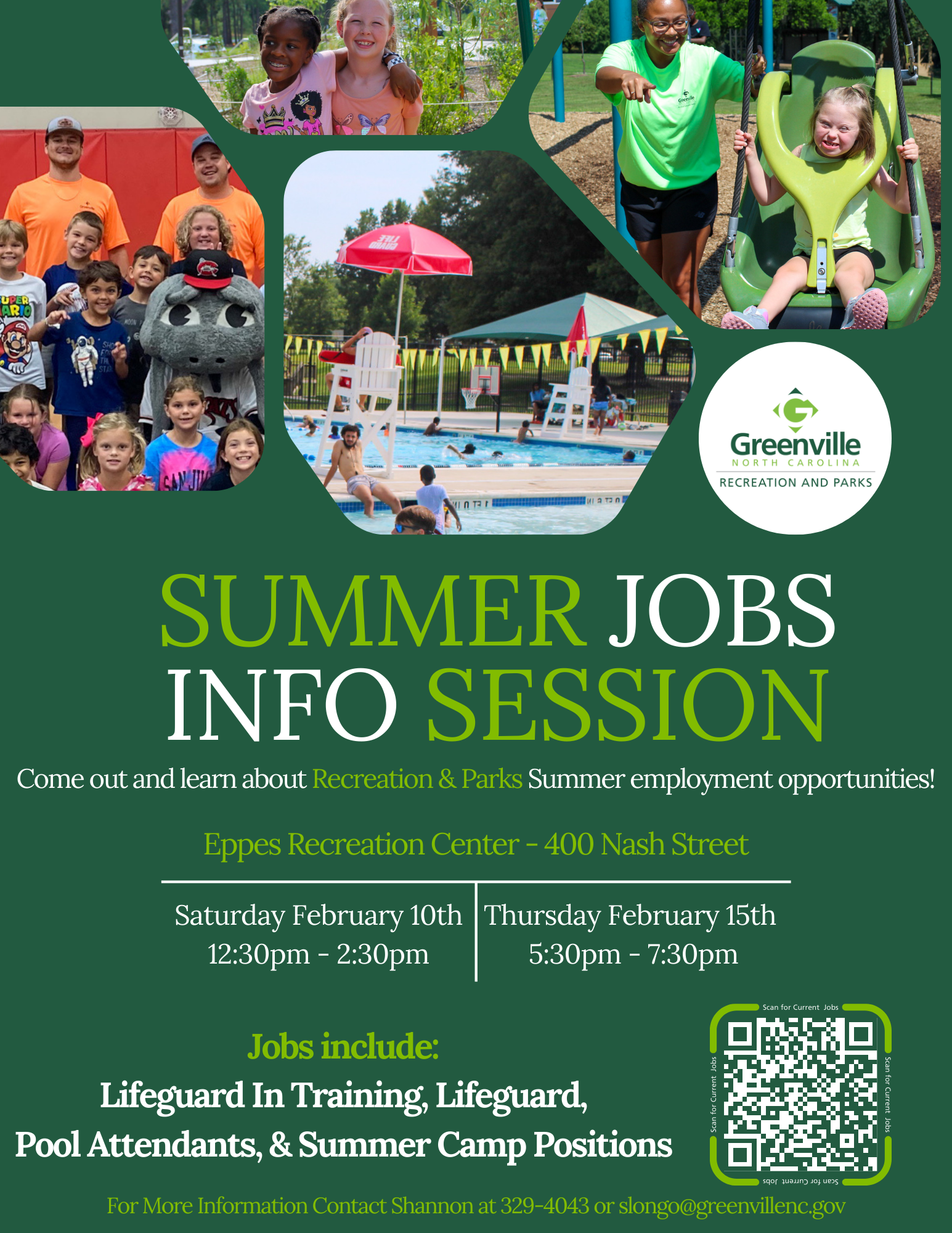 2024 Summer Jobs Info Session flyer