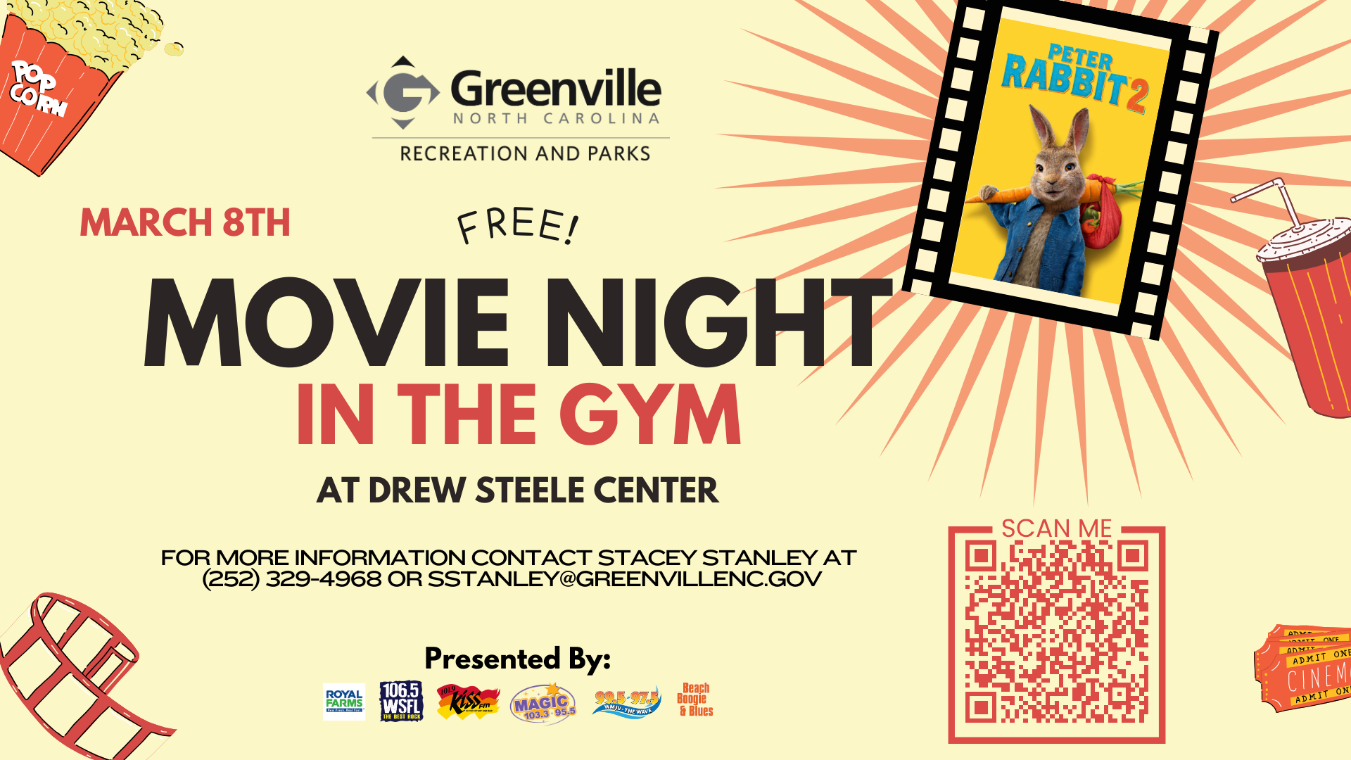Movie in the Gym Greenville, NC