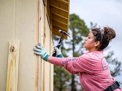 PCC Student Hammering
