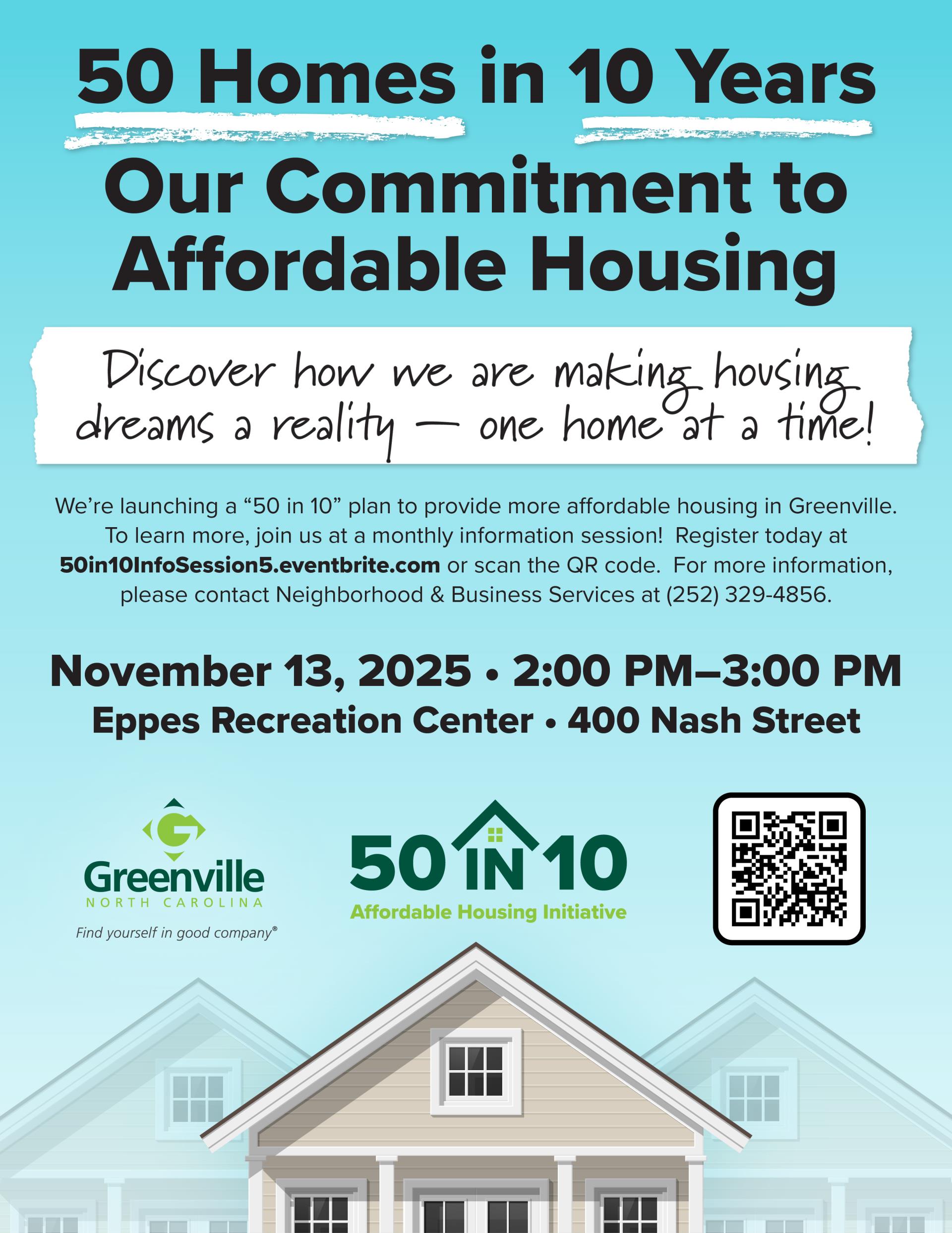 2025 50 in 10 Information Session Flyer 