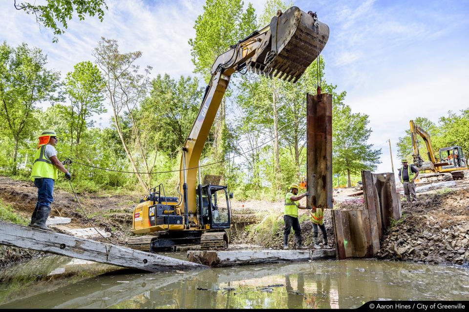 Town Creek Culvert construction