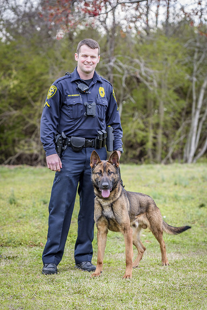 Axle the K9 and Officer Nunnery