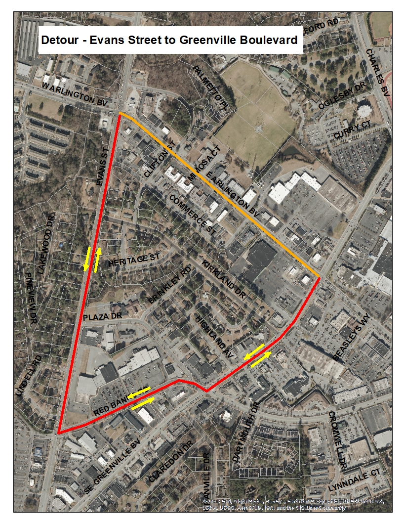 Arlington Detour - Evans to Greenville