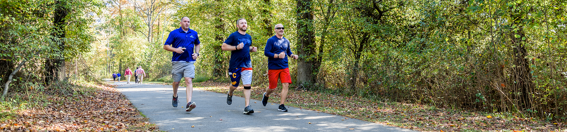 men running on the greenway