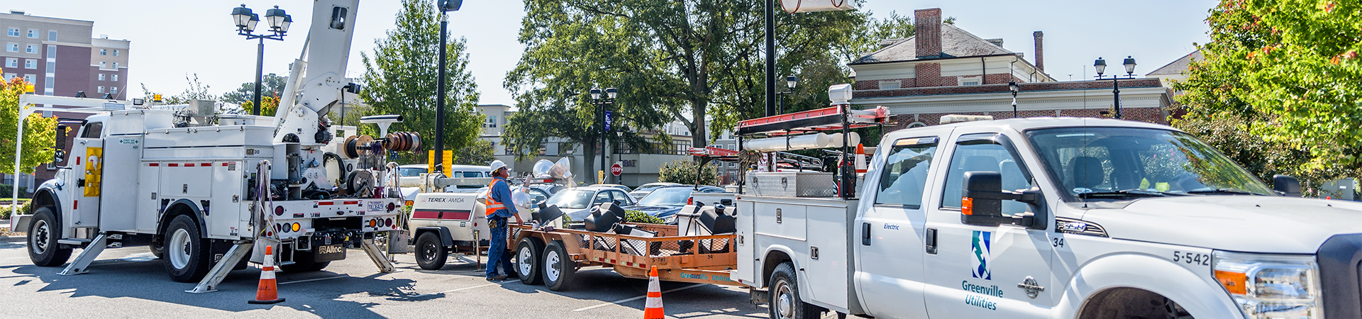 GUC trucks at service call