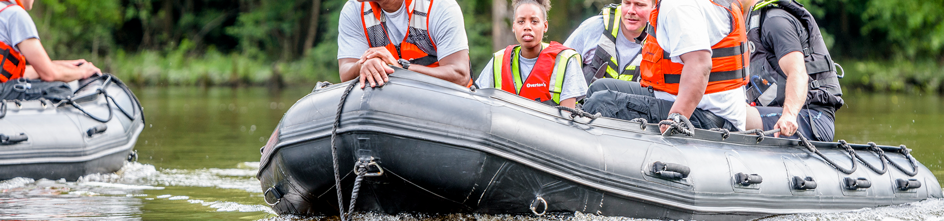 USAR team on boat